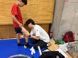 ミニバスケ市内大会の救護活動に行ってきました！